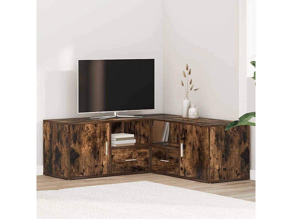 Armário de canto 200x40x45 cm derivados madeira carvalho fumado