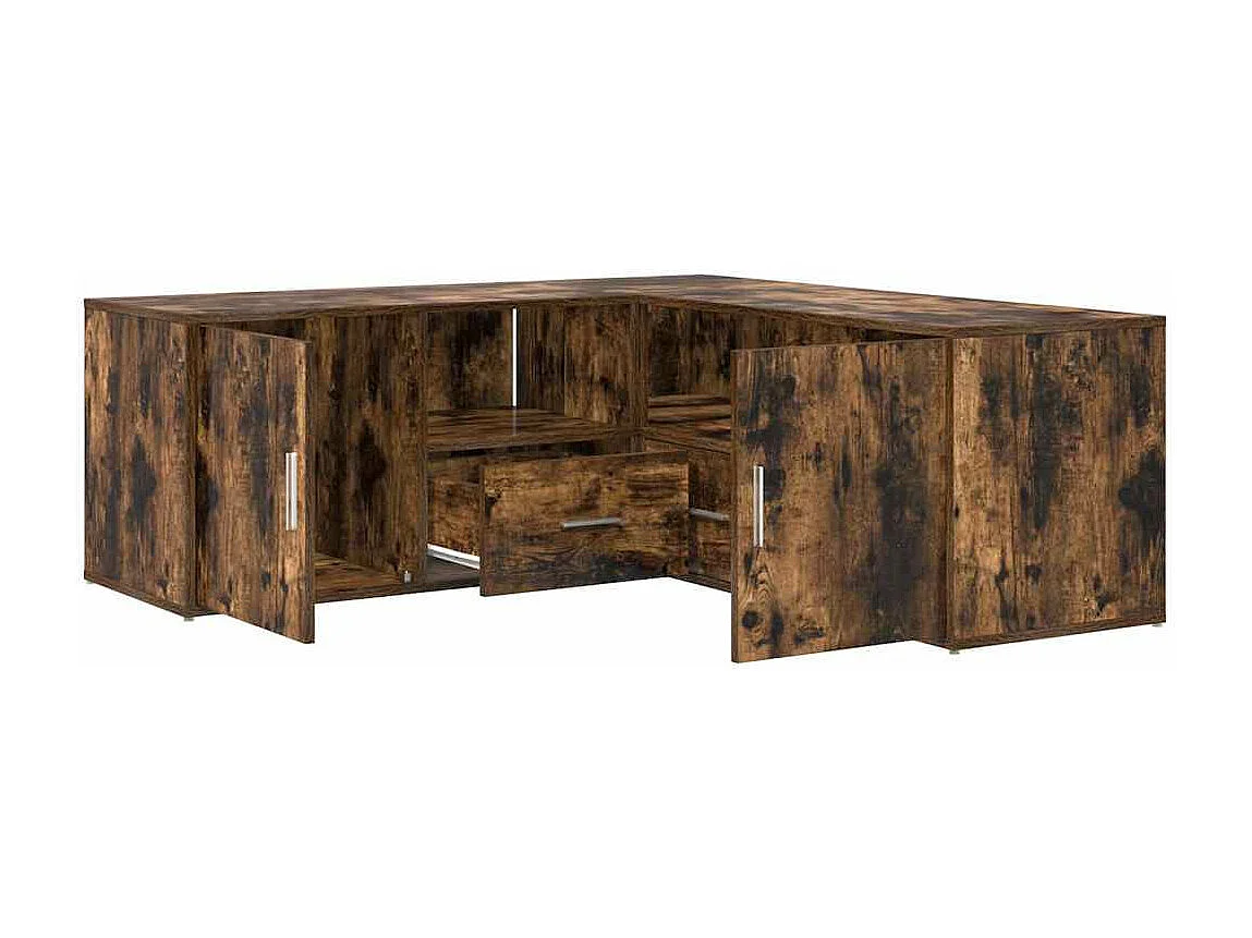 Armário de canto 200x40x45 cm derivados madeira carvalho fumado