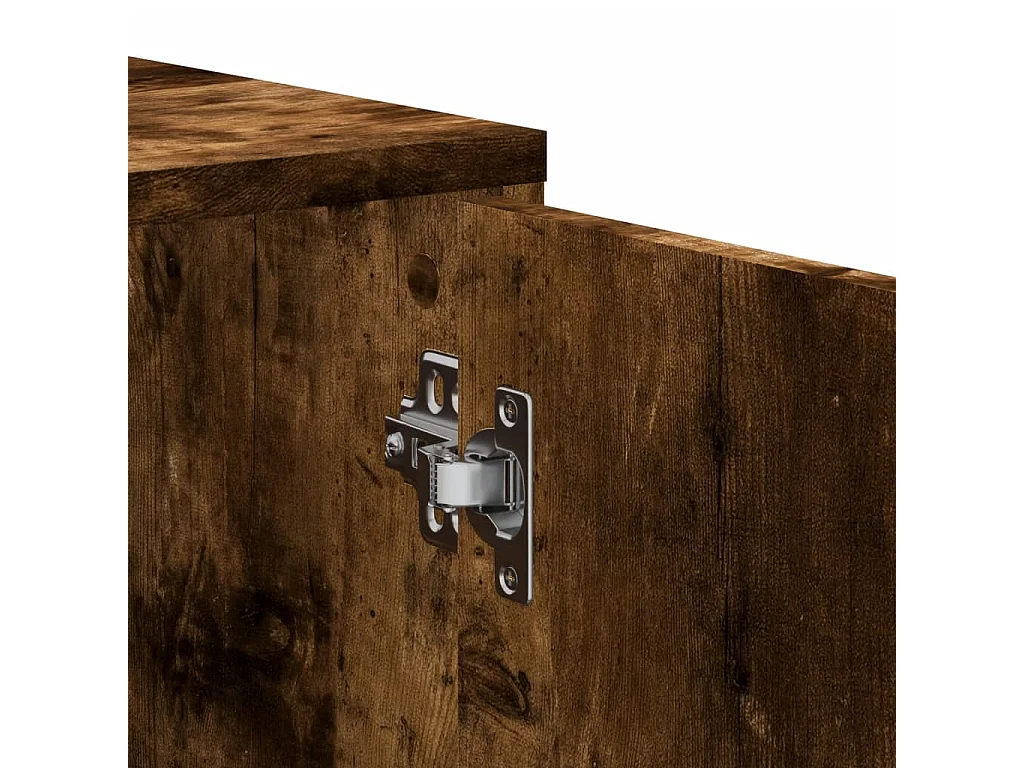 Eckregal Räuchereiche 200x40x45 cm Holzwerkstoff