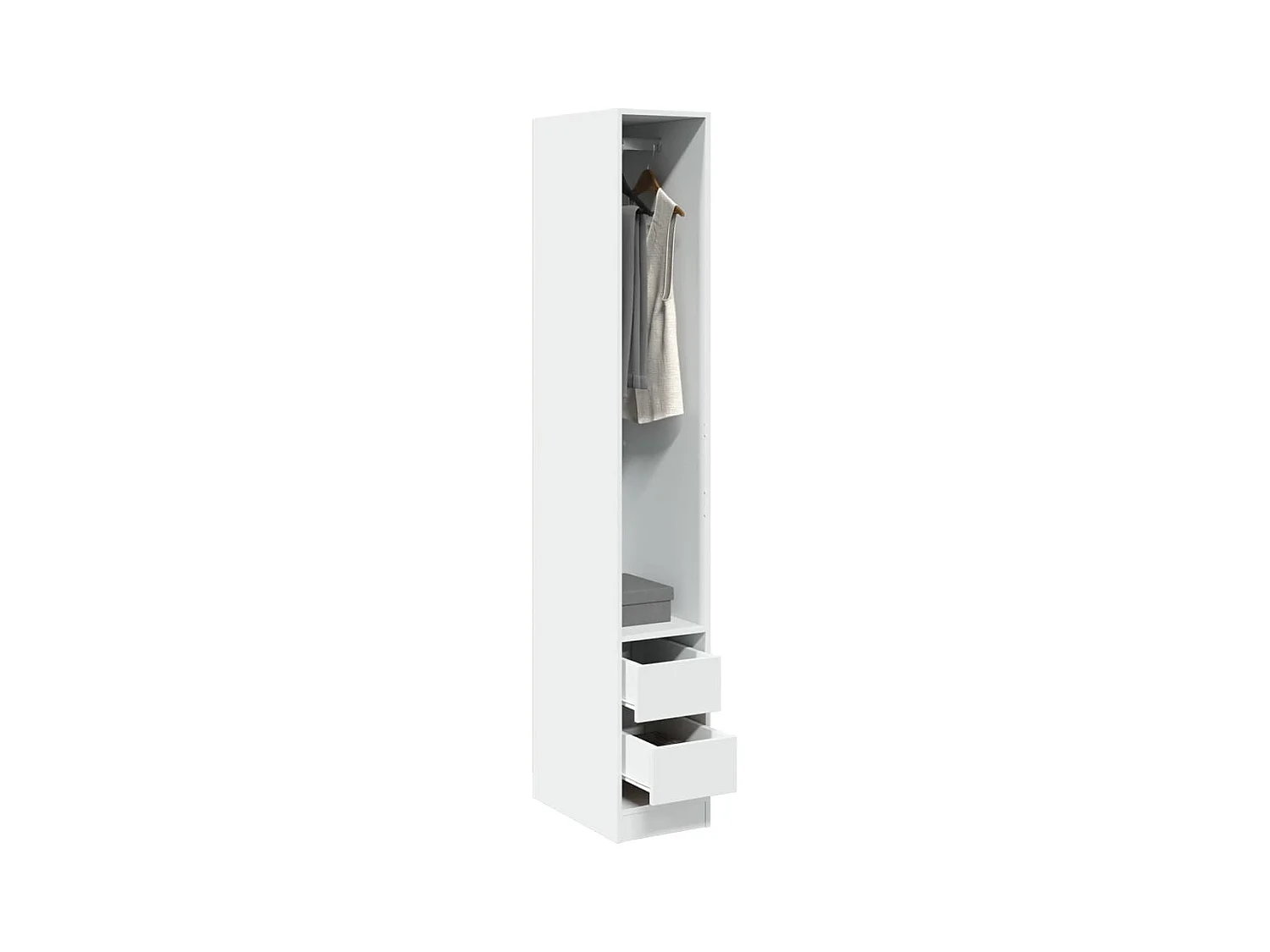 Garde-robe Blanc 30x50x200 cm Bois d'ingénierie