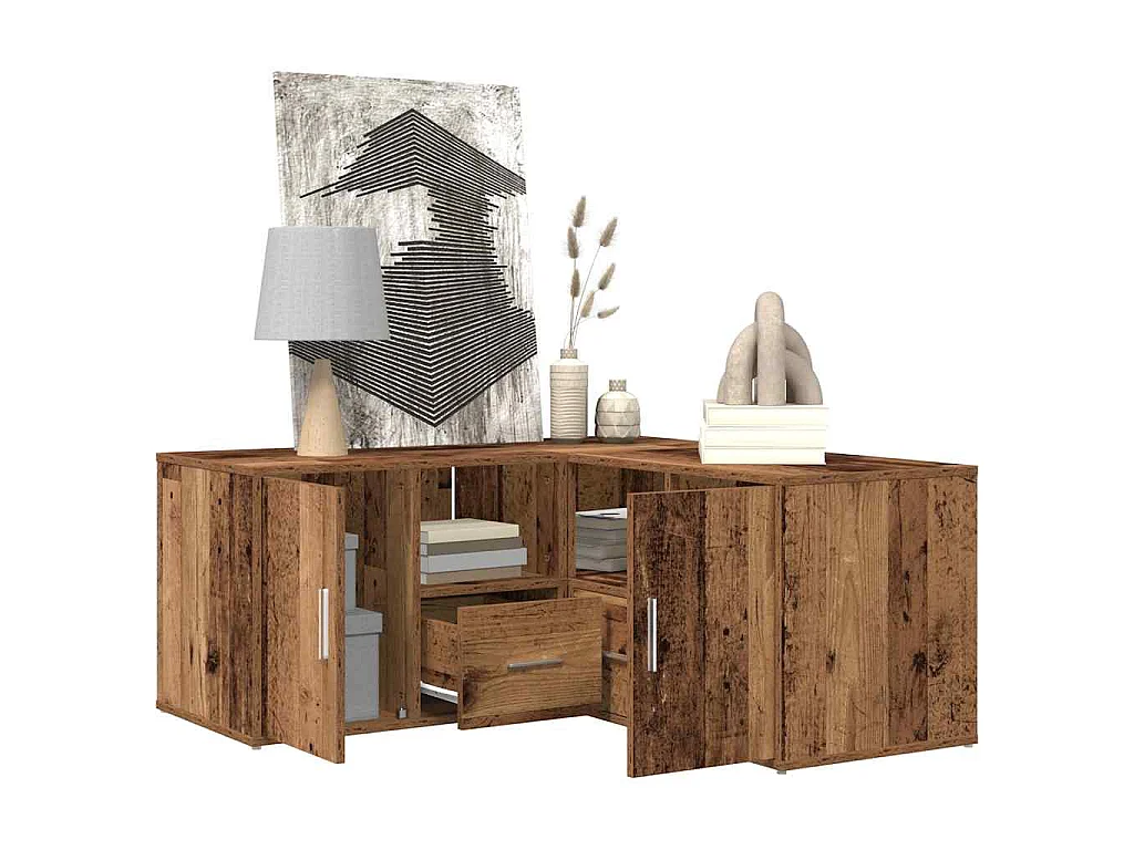 Eckregal Altholz-Optik 160x40x45 cm Holzwerkstoff