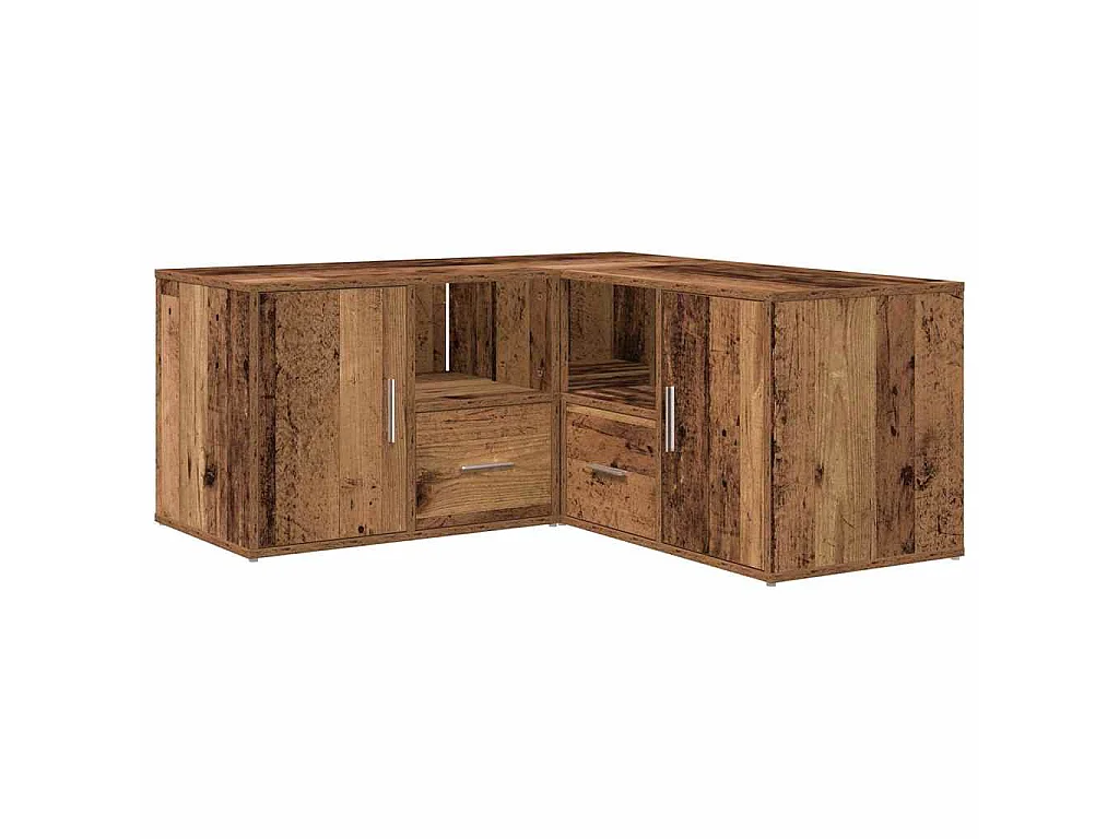 Eckregal Altholz-Optik 160x40x45 cm Holzwerkstoff