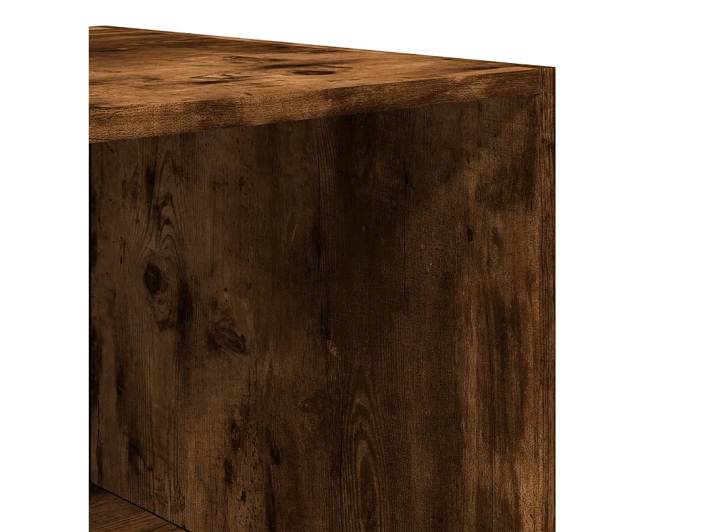 Armario madera contrachapada color roble ahumado 100x50x200 cm