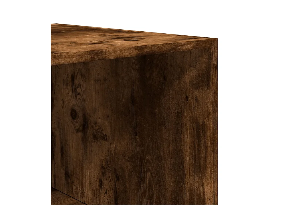 Kledingkast 100x50x200 cm bewerkt hout gerookt eikenkleurig