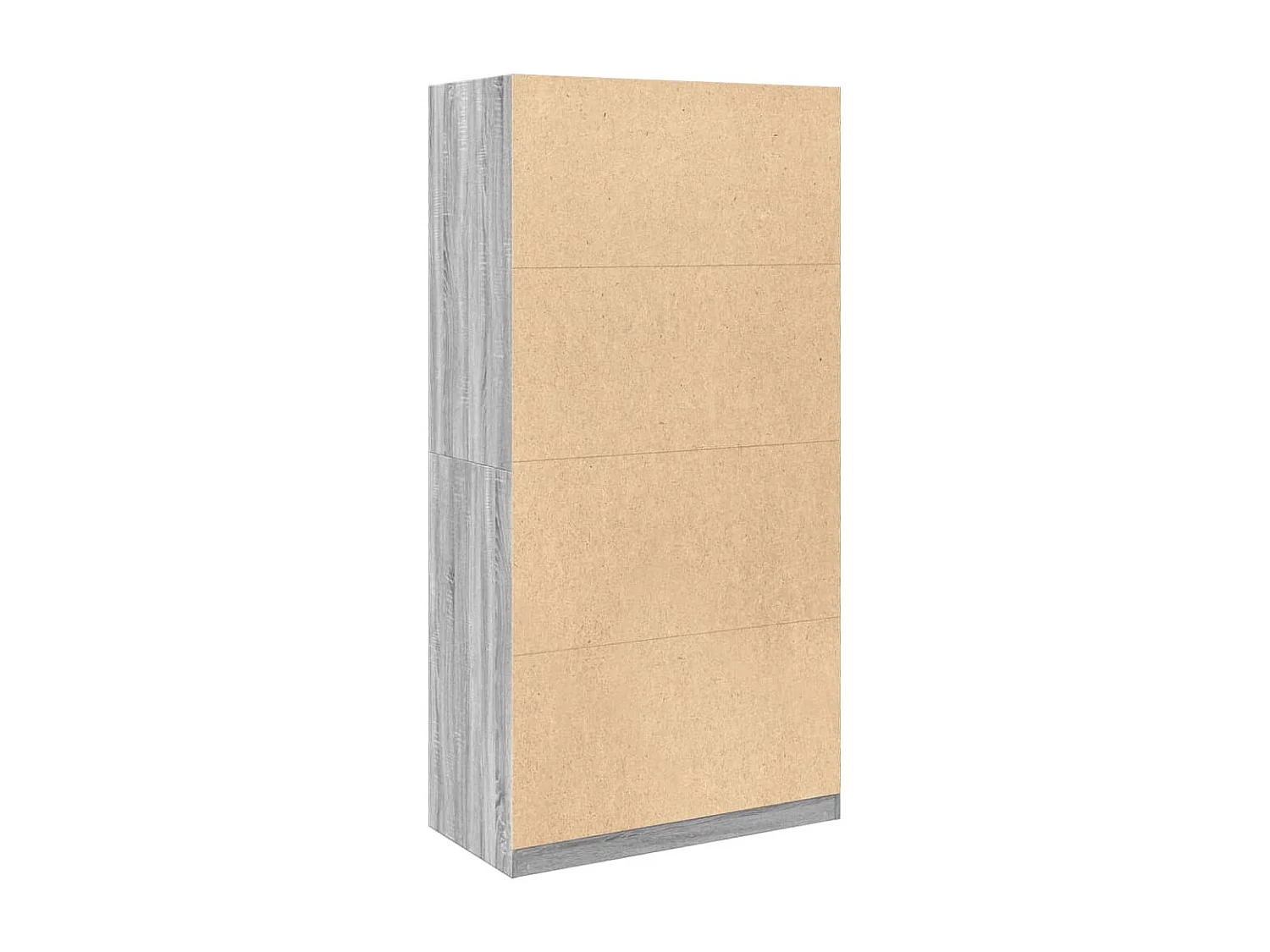 Armadio Grigio Sonoma 100x50x200 cm in Legno Multistrato