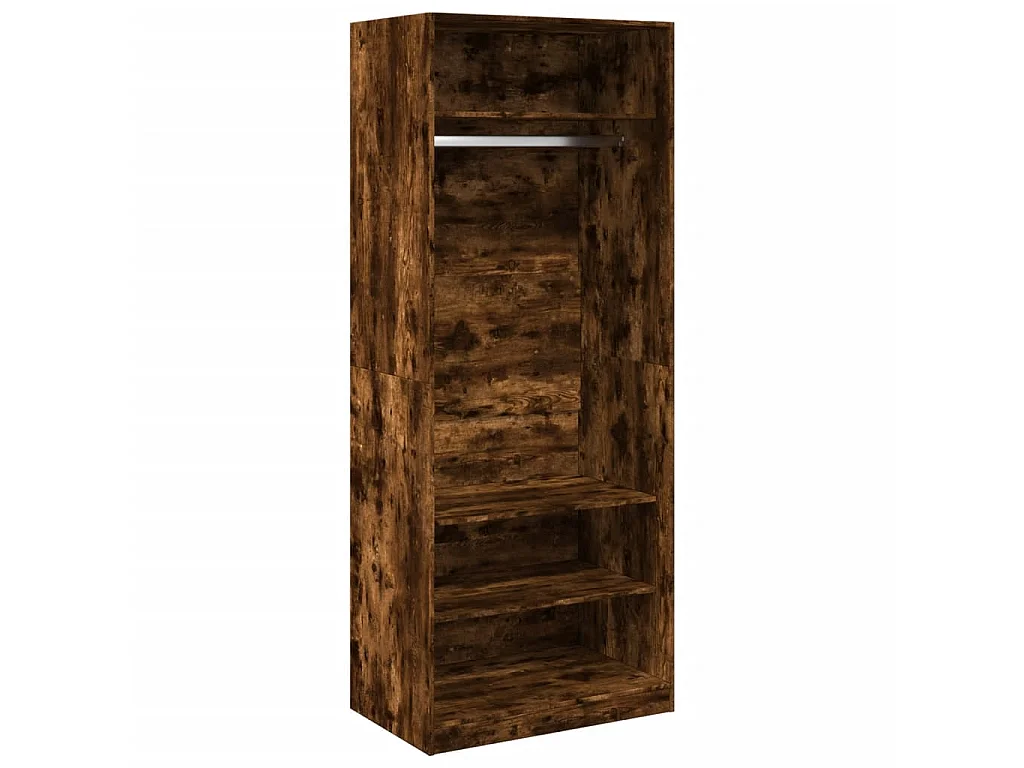 Kleiderschrank Räuchereiche 80x50x200 cm Holzwerkstoffs