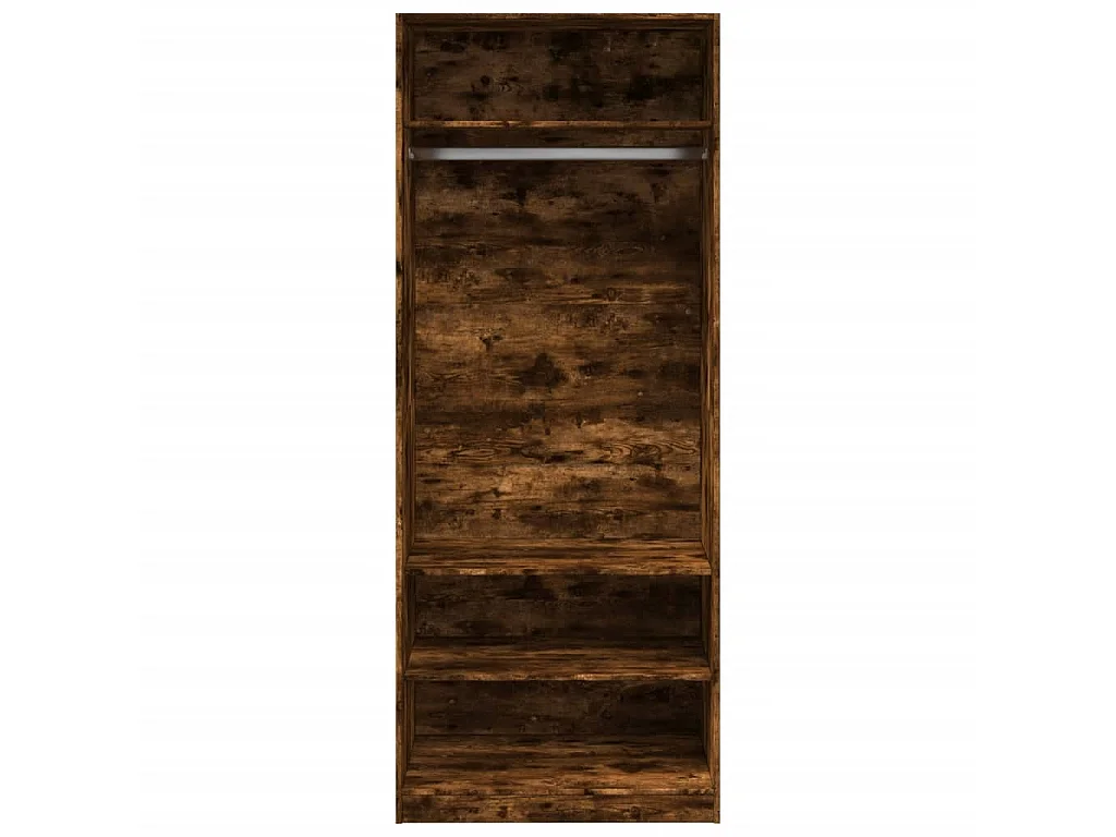 Kleiderschrank Räuchereiche 80x50x200 cm Holzwerkstoffs