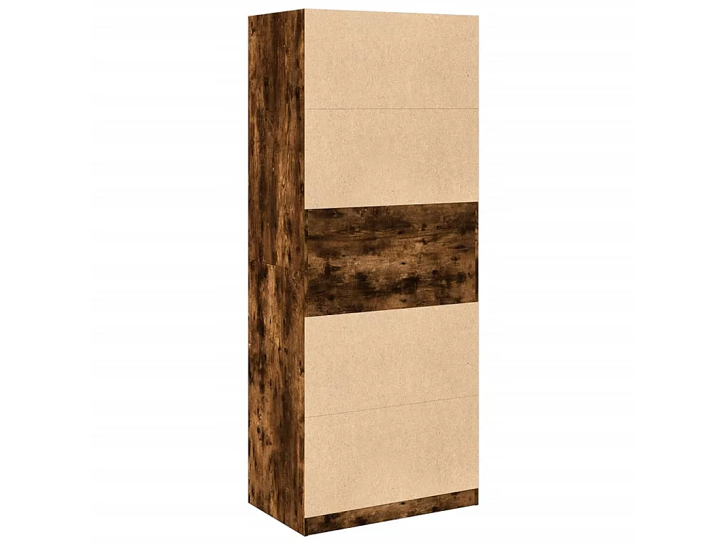 Kleiderschrank Räuchereiche 80x50x200 cm Holzwerkstoffs