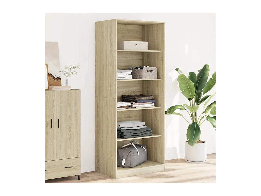 Kleiderschrank Sonoma-Eiche 80x50x200 cm Holzwerkstoff