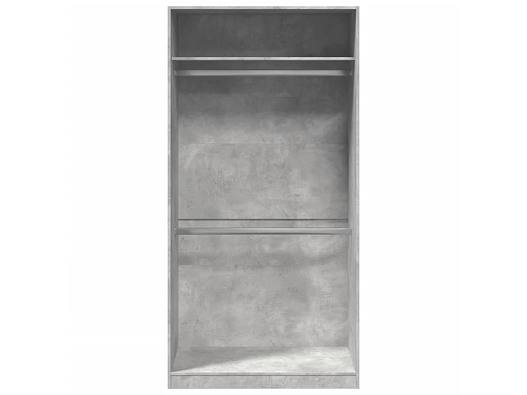 Armadio Grigio Cemento 100x50x200 cm in Legno Multistrato