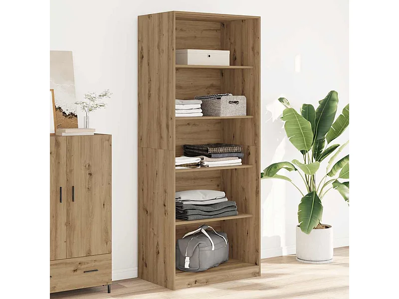 Garde-robe chêne artisanal 80x50x200 cm bois d'ingénierie