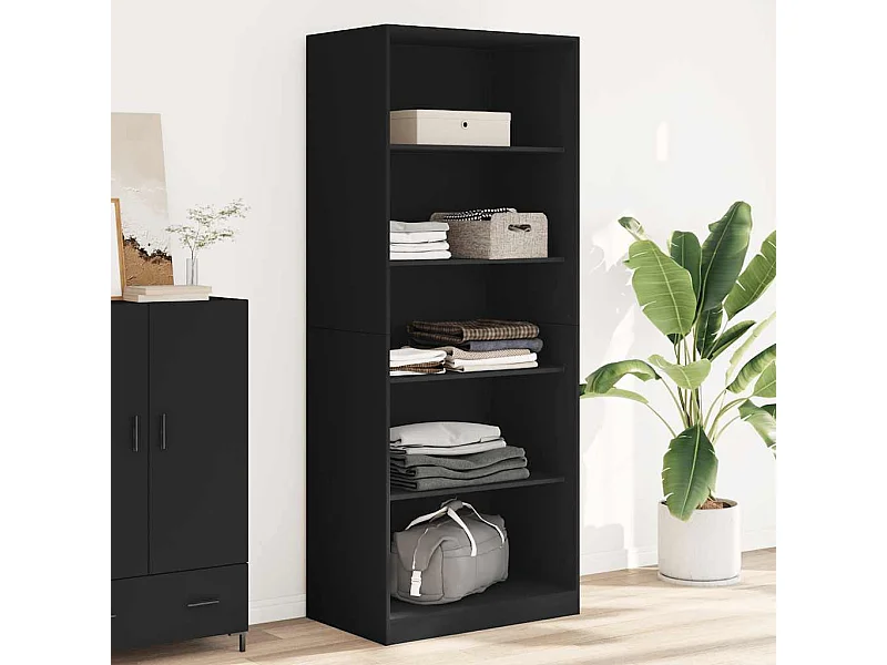 Kleiderschrank Schwarz 80x50x200 cm Holzwerkstoff