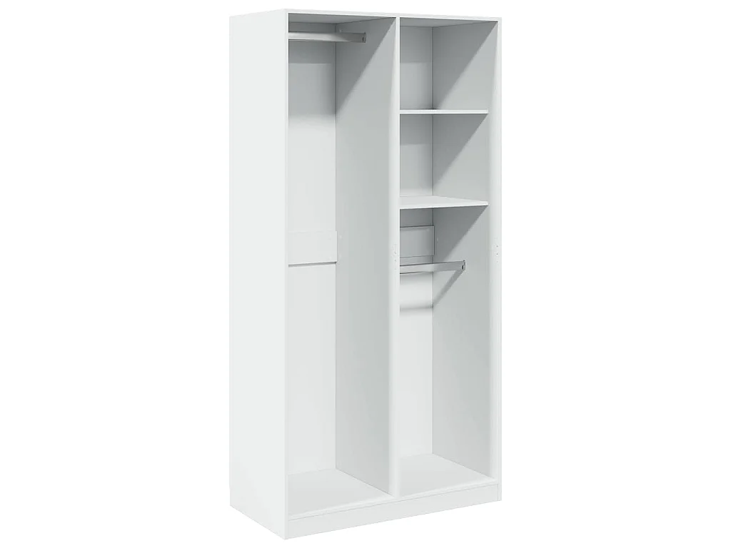 Armadio Bianco 100x50x200 cm in Legno Multistrato