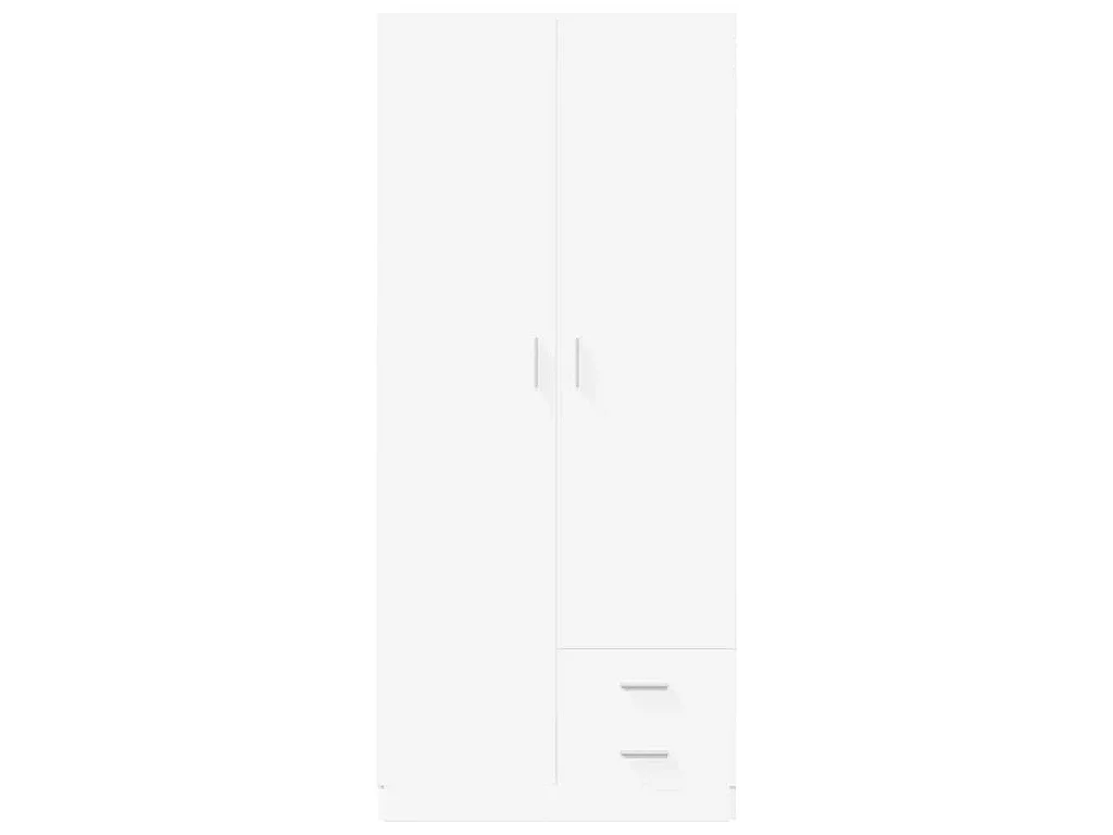 Kledingkast 80x52x180 cm bewerkt hout wit