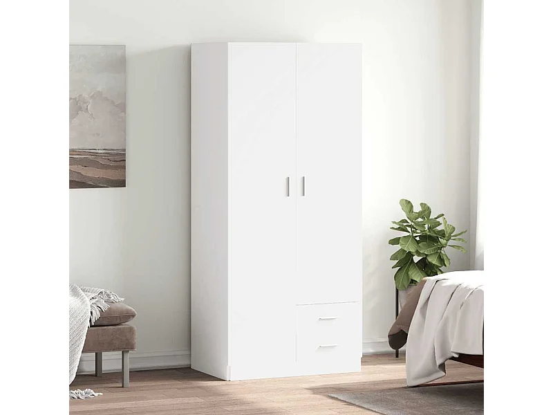 Garde-robe Blanc 80x52x180 cm Bois d’ingénierie