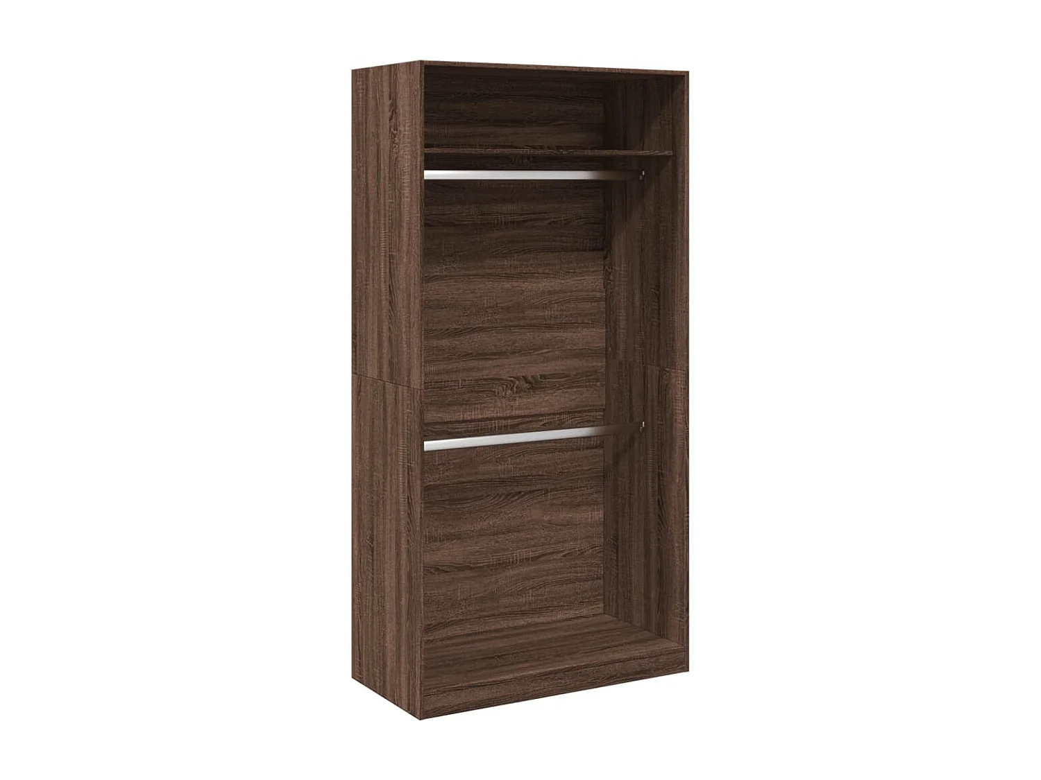 Kleiderschrank Braun Eiche-Optik 100x50x200 cm Holzwerkstoff