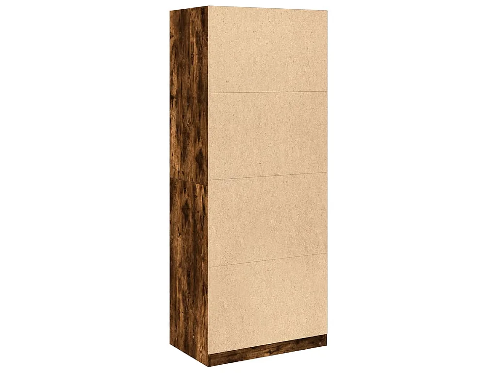 Garde-robe chêne fumé 80x50x200 cm bois d'ingénierie