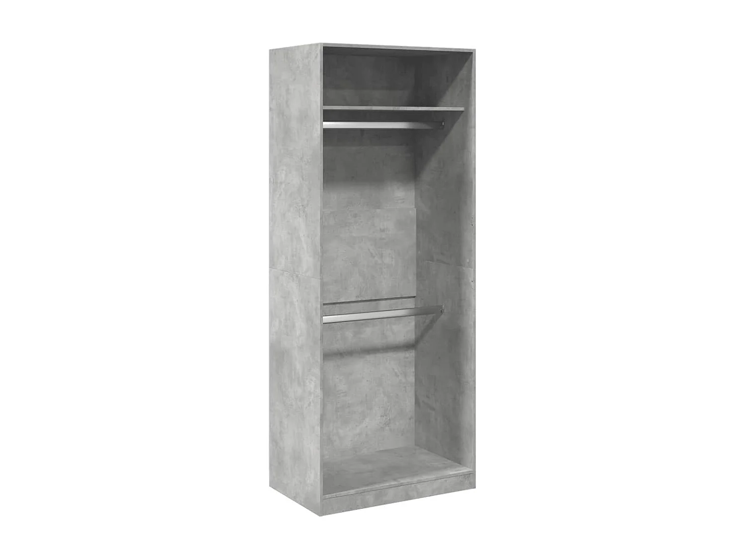Kledingkast 80x50x200 cm bewerkt hout betongrijs