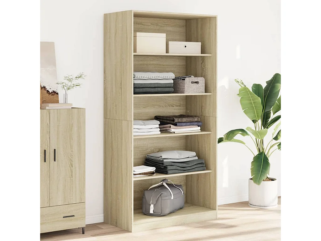 Armadio Rovere Sonoma 100x50x200 cm in Legno tecnico