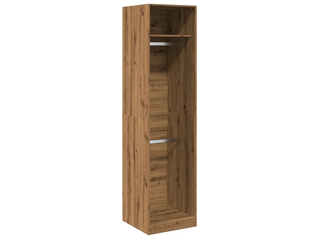 Garde-robe chêne artisanal 50x50x200 cm bois d'ingénierie
