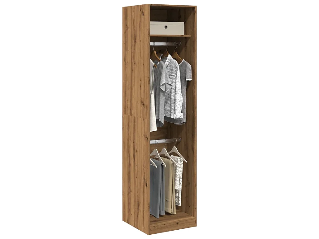 Garde-robe chêne artisanal 50x50x200 cm bois d'ingénierie