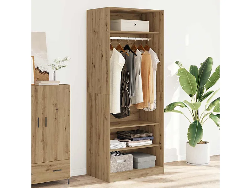 Kleiderschrank Artisan-Eiche 80x50x200 cm Holzwerkstoff