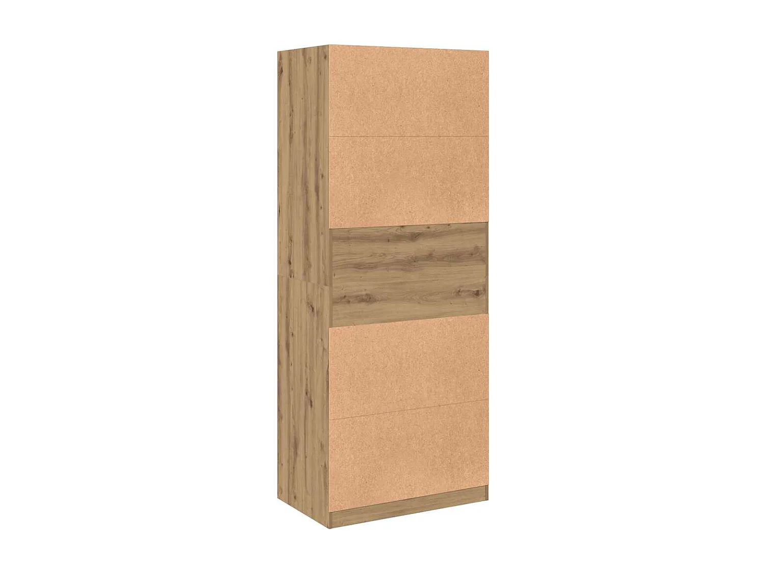 Garde-robe chêne artisanal 80x50x200 cm bois d'ingénierie