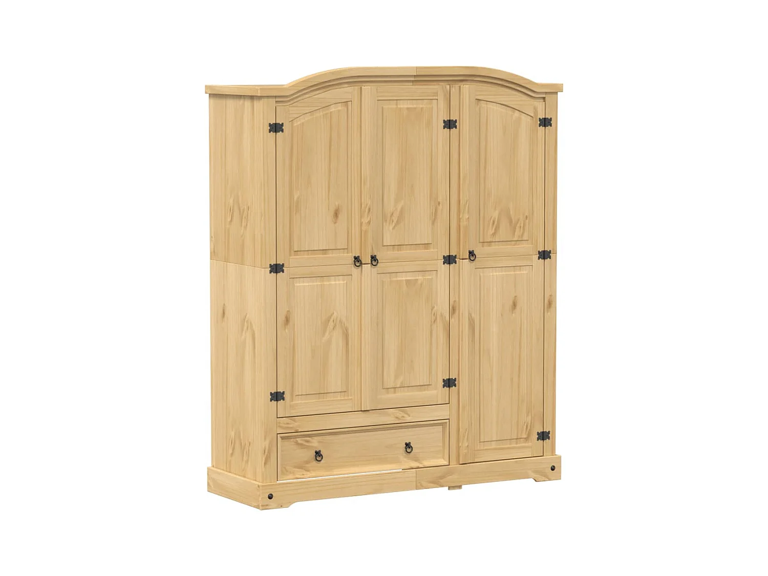 Kleiderschrank Corona 151,5x52x186 cm Massivholz Kiefer