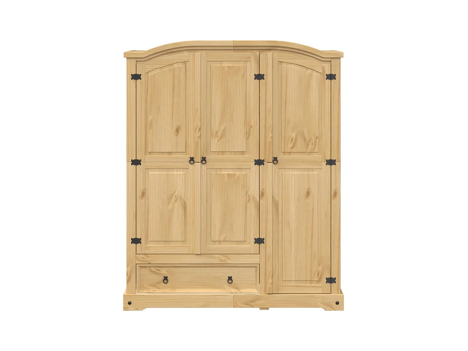 Kleiderschrank Corona 151,5x52x186 cm Massivholz Kiefer