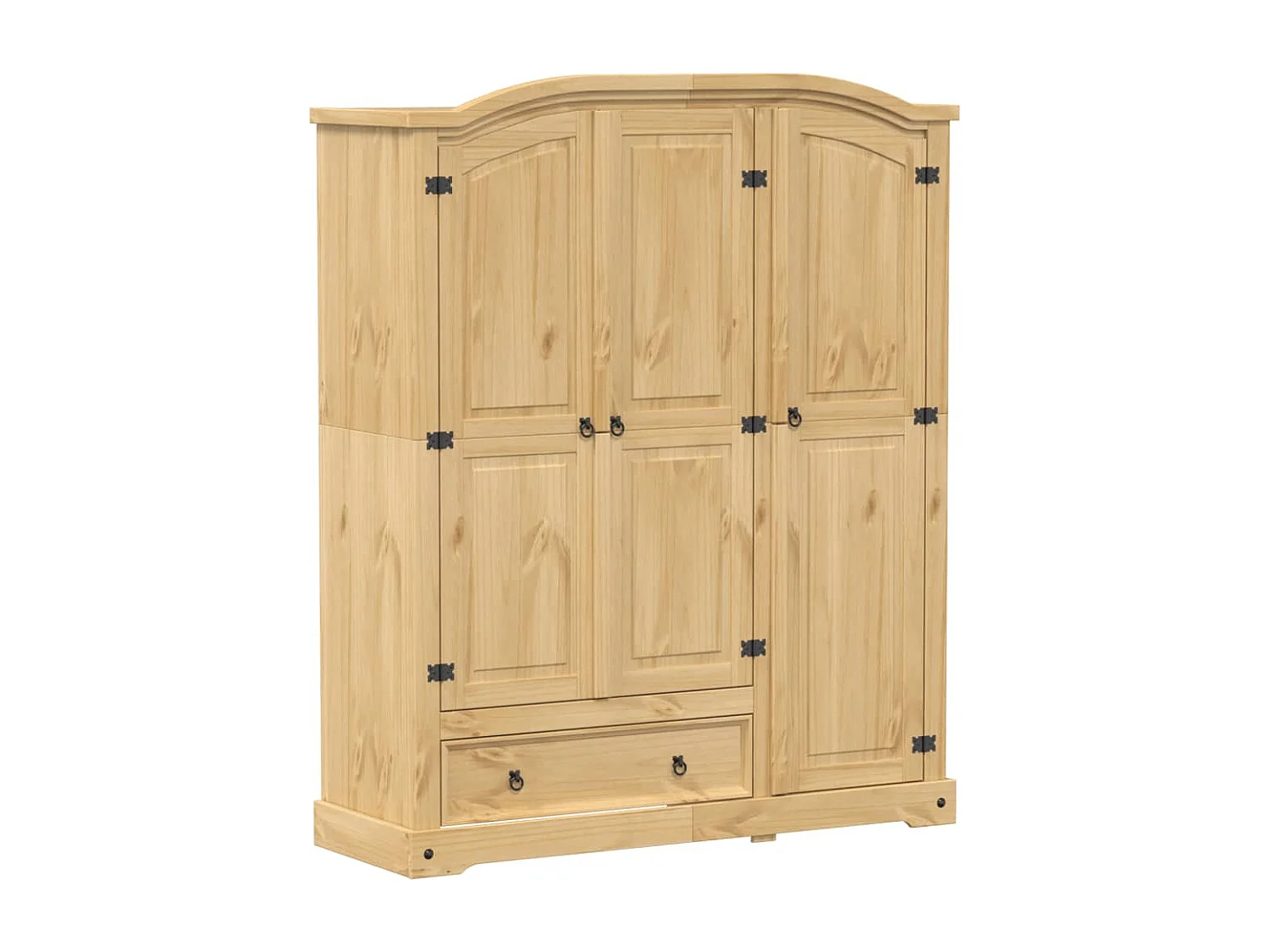 Kleiderschrank Corona 151,5x52x186 cm Massivholz Kiefer