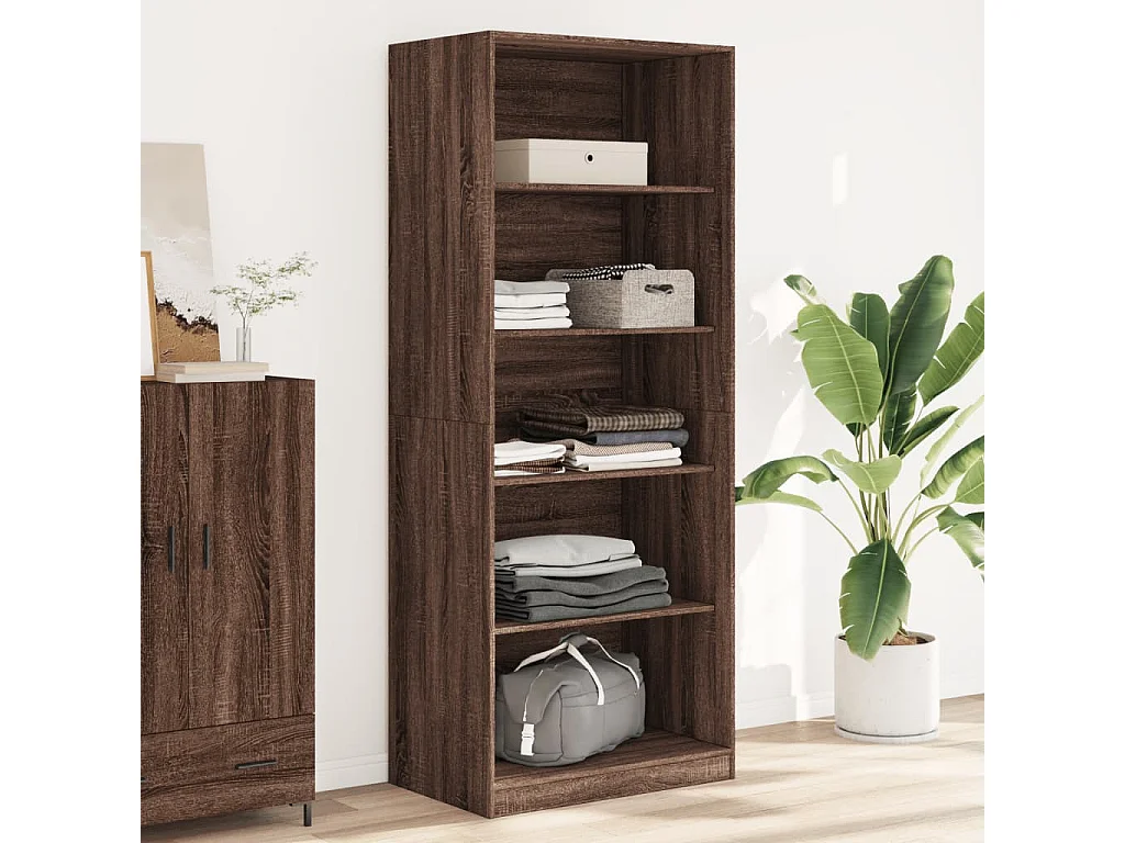 Garde-robe chêne marron 80x50x200 cm bois d'ingénierie