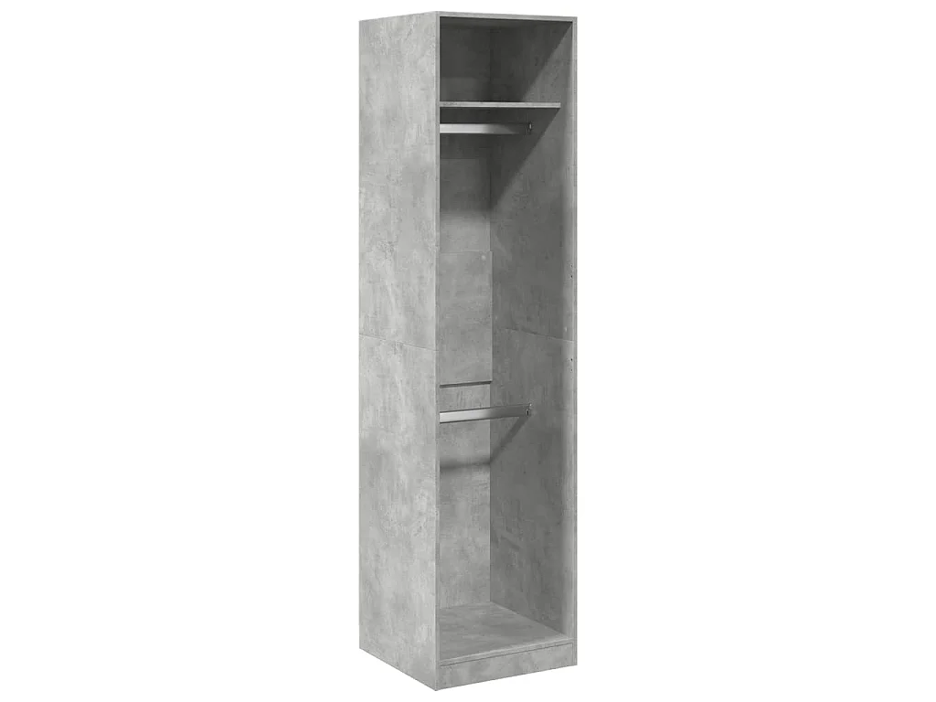 Armadio Grigio Cemento 50x50x200 cm in Legno Multistrato
