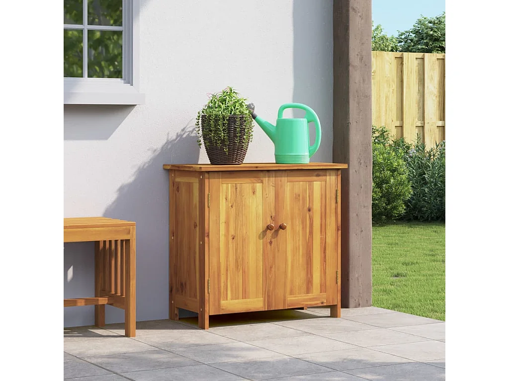 Gartenschrank 75x35x70 cm Massivholz Akazie