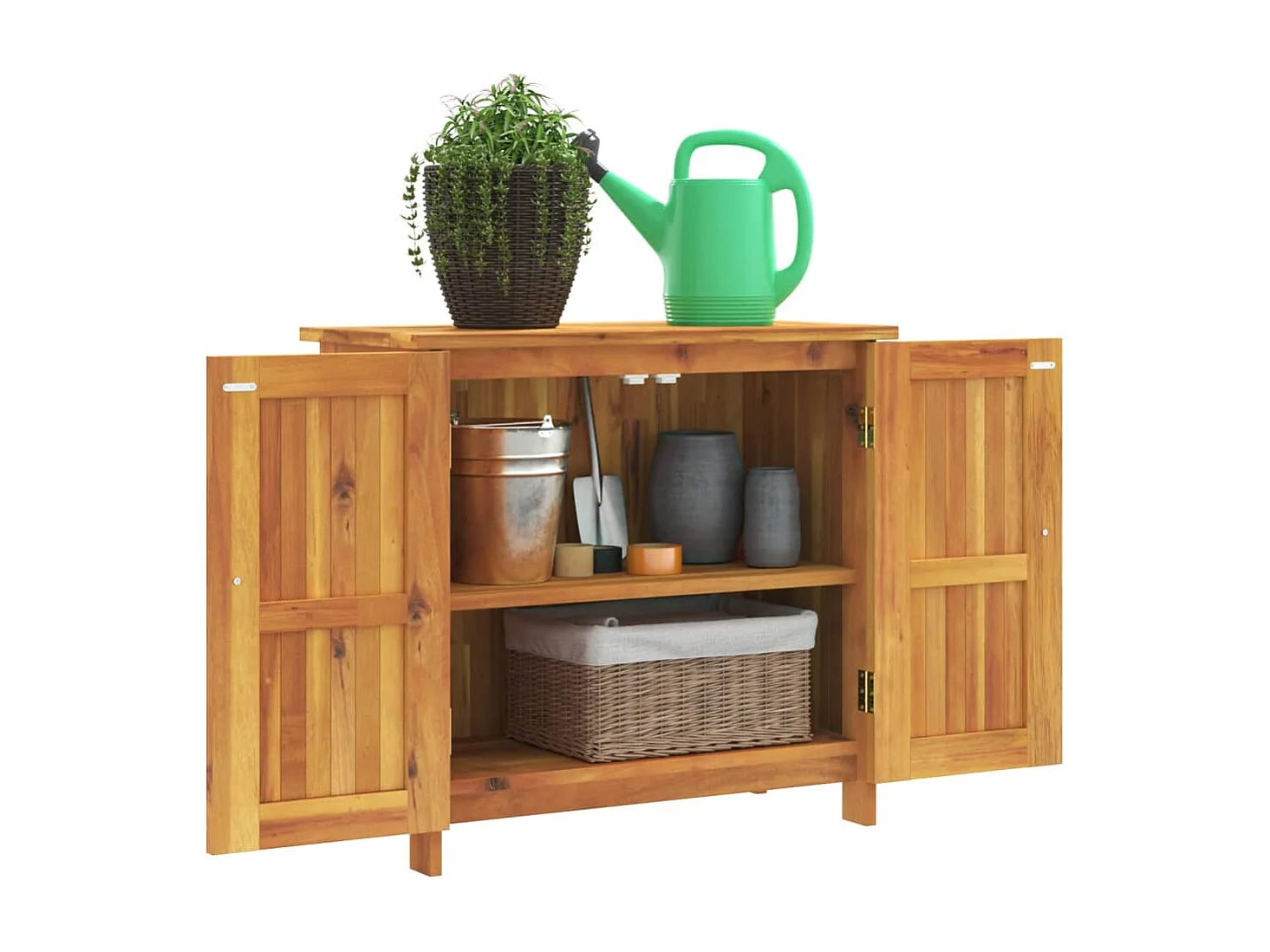 Gartenschrank 75x35x70 cm Massivholz Akazie