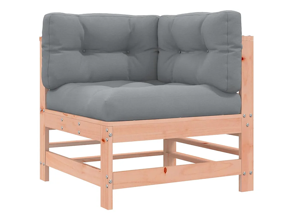 Ecksofas mit Kissen 2 Stk. Massivholz Douglasie