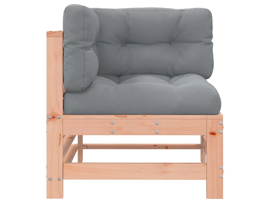 Ecksofas mit Kissen 2 Stk. Massivholz Douglasie