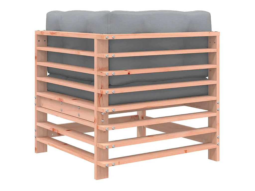 Ecksofas mit Kissen 2 Stk. Massivholz Douglasie