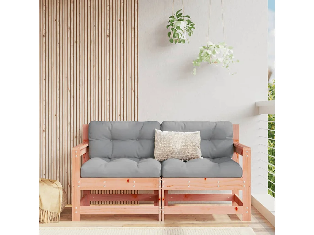 Canapés d'angle de jardin 2 pcs bois massif douglas