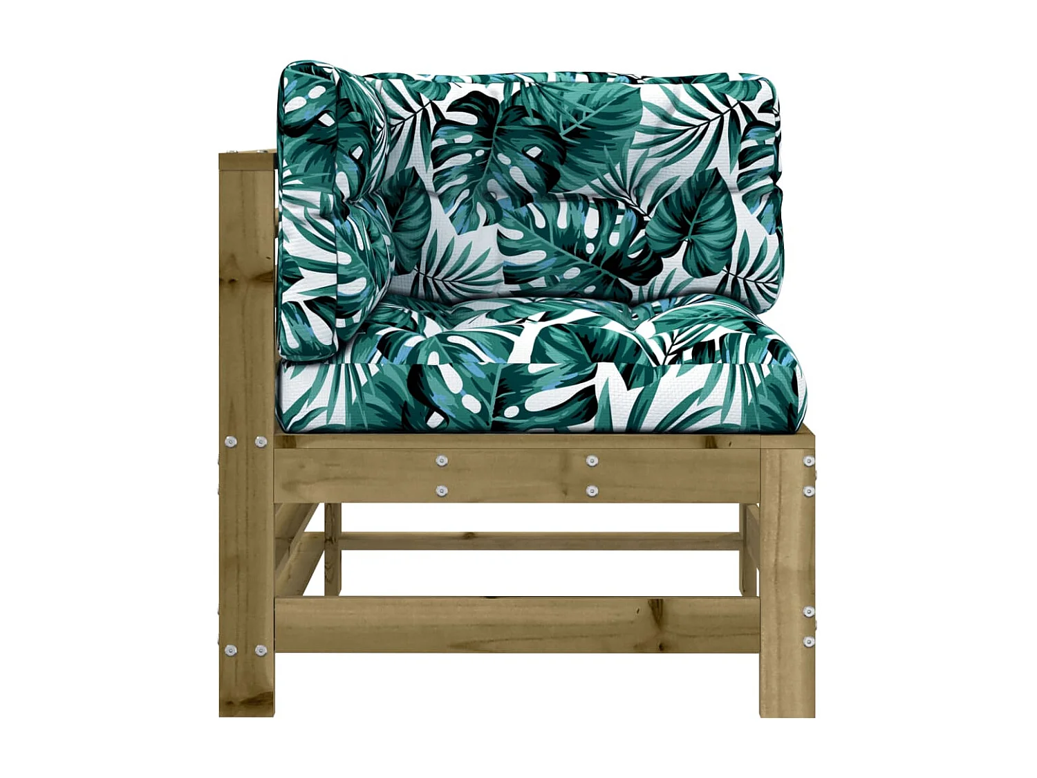 Canapés d'angle avec coussins 2 pcs bois de pin imprégné