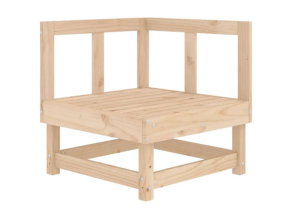 Ecksofa mit Kissen Massivholz Kiefer
