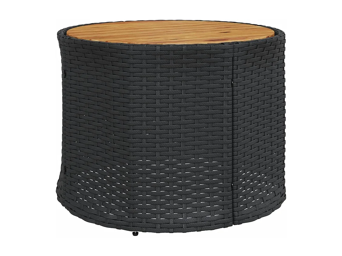 3-tlg. Garten-Sofagarnitur Halbrund Schwarz Poly-Rattan
