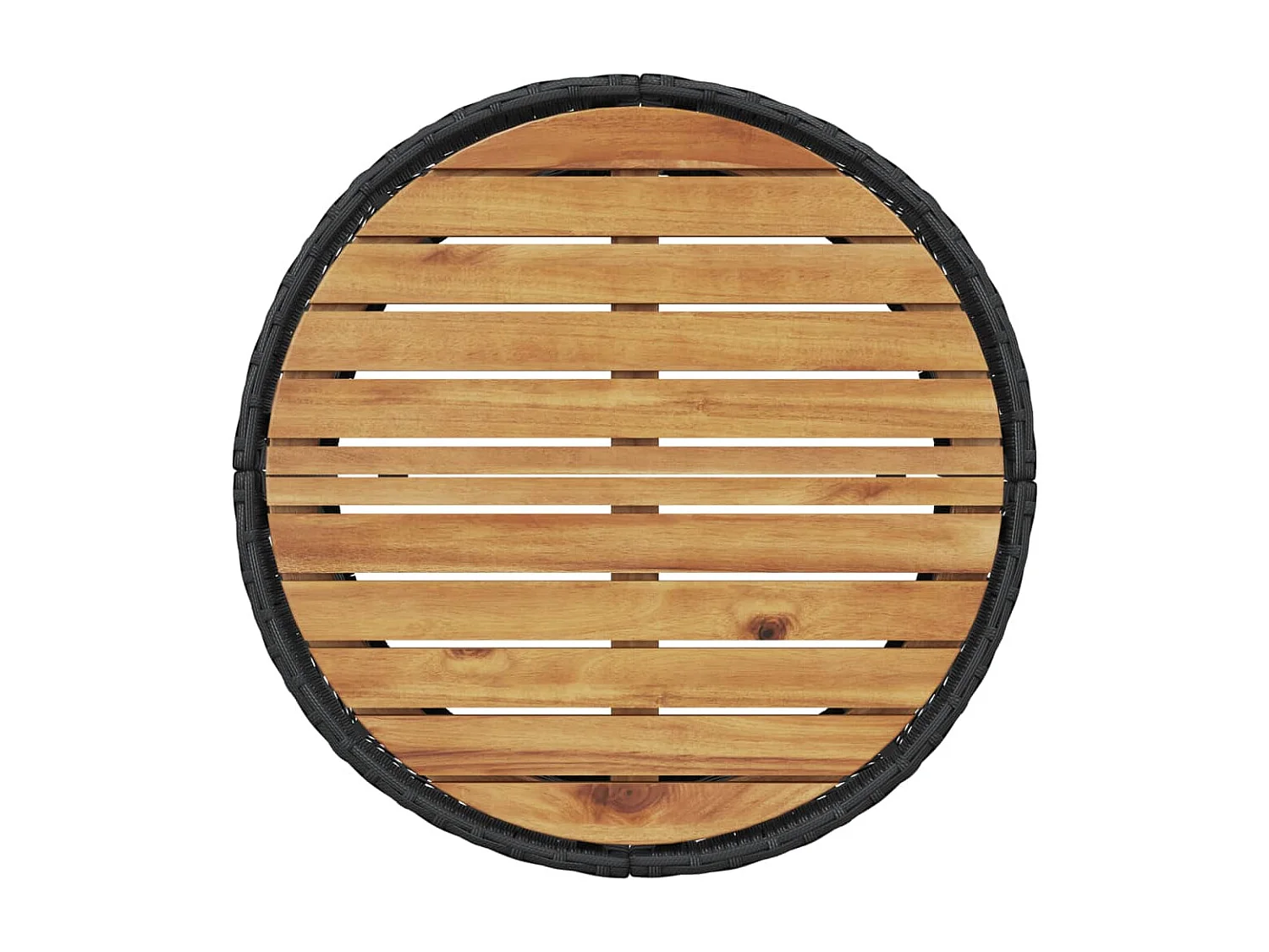 3-tlg. Garten-Sofagarnitur Halbrund Schwarz Poly-Rattan