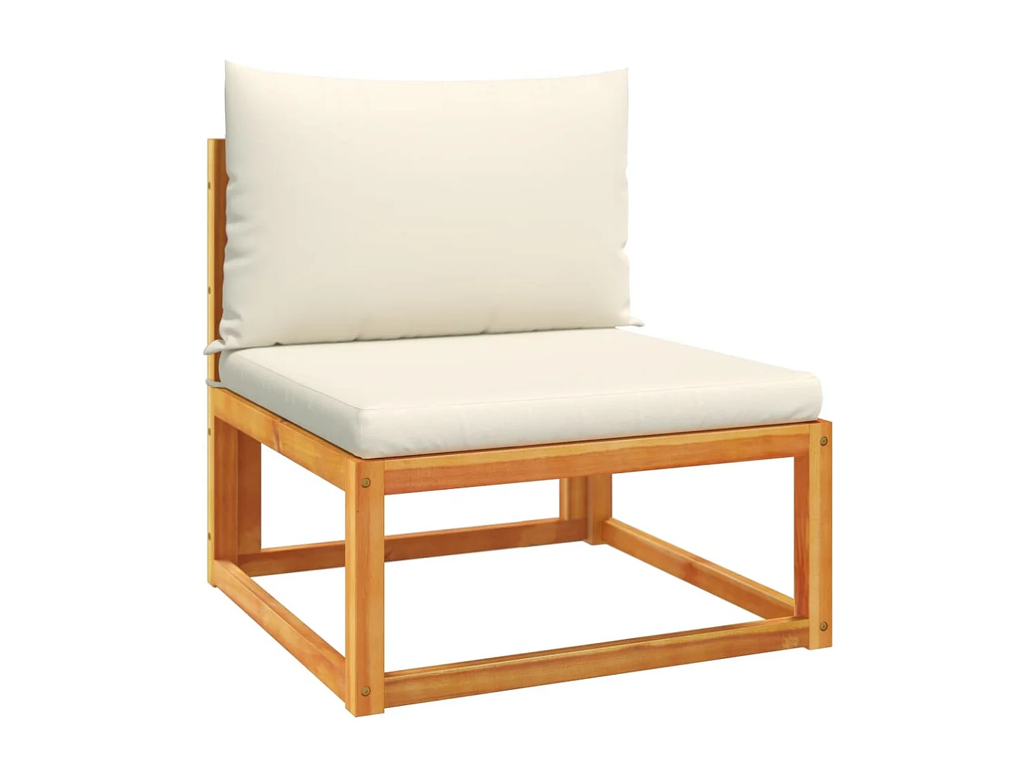 3-tlg. Gartensofa-Set mit Kissen Holz Akazie & Seil