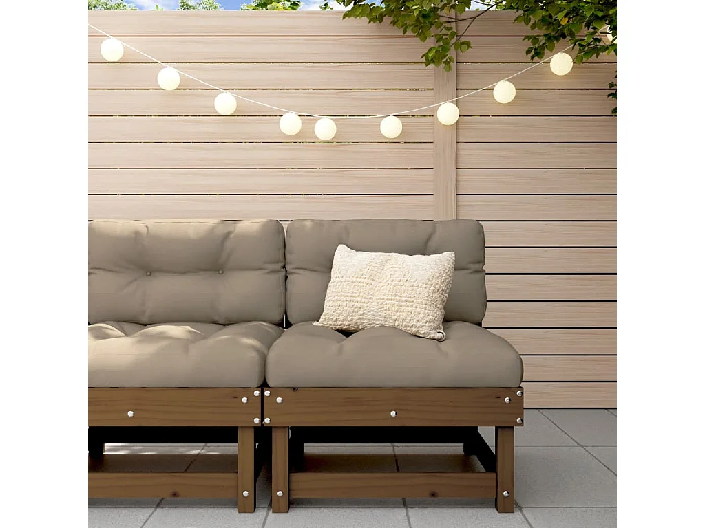 Garten-Mittelsofa Honigbraun Massivholz Kiefer