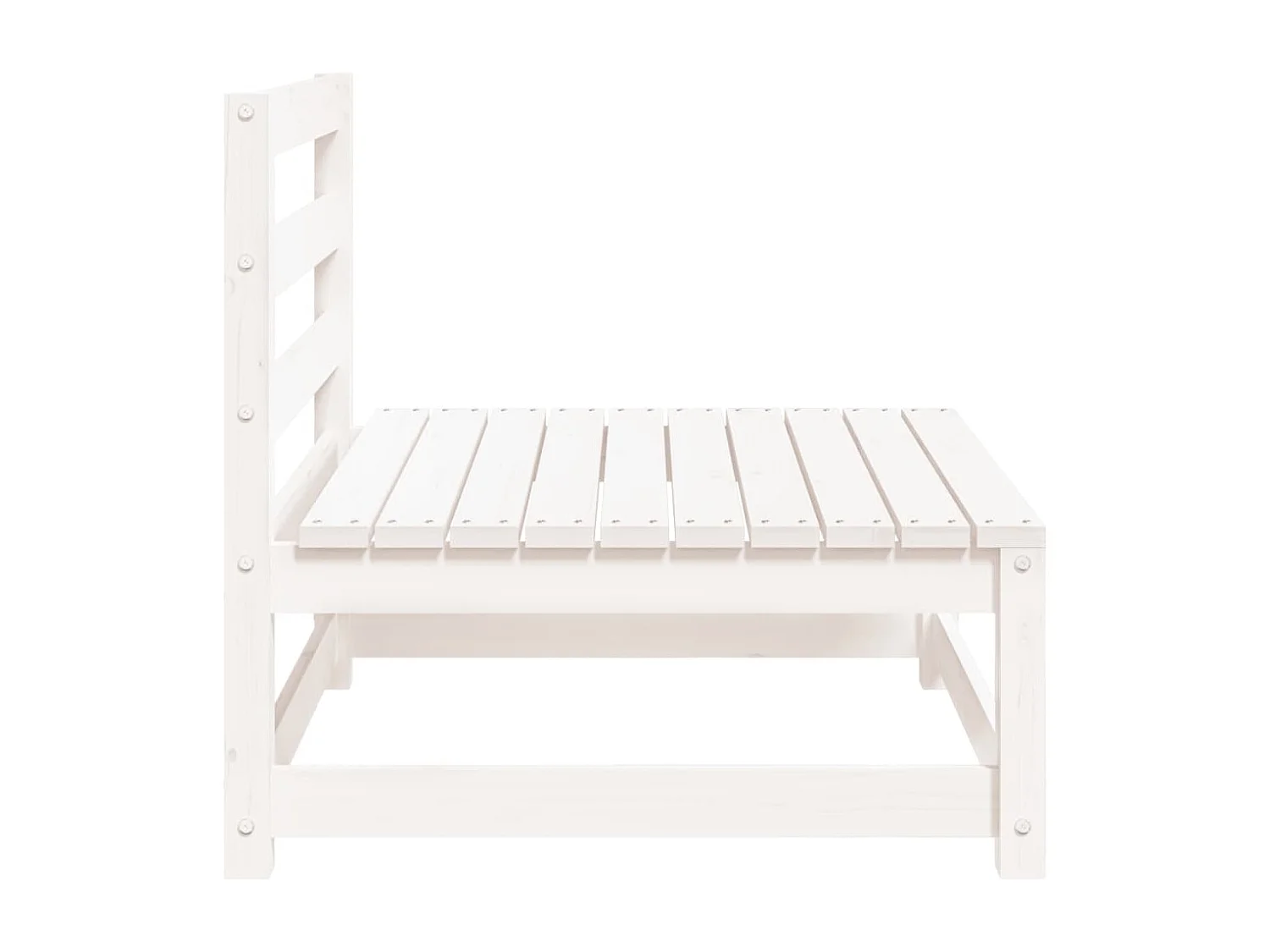 Tuinbank zonder armleuningen 2 st 70x70x67 cm grenenhout wit