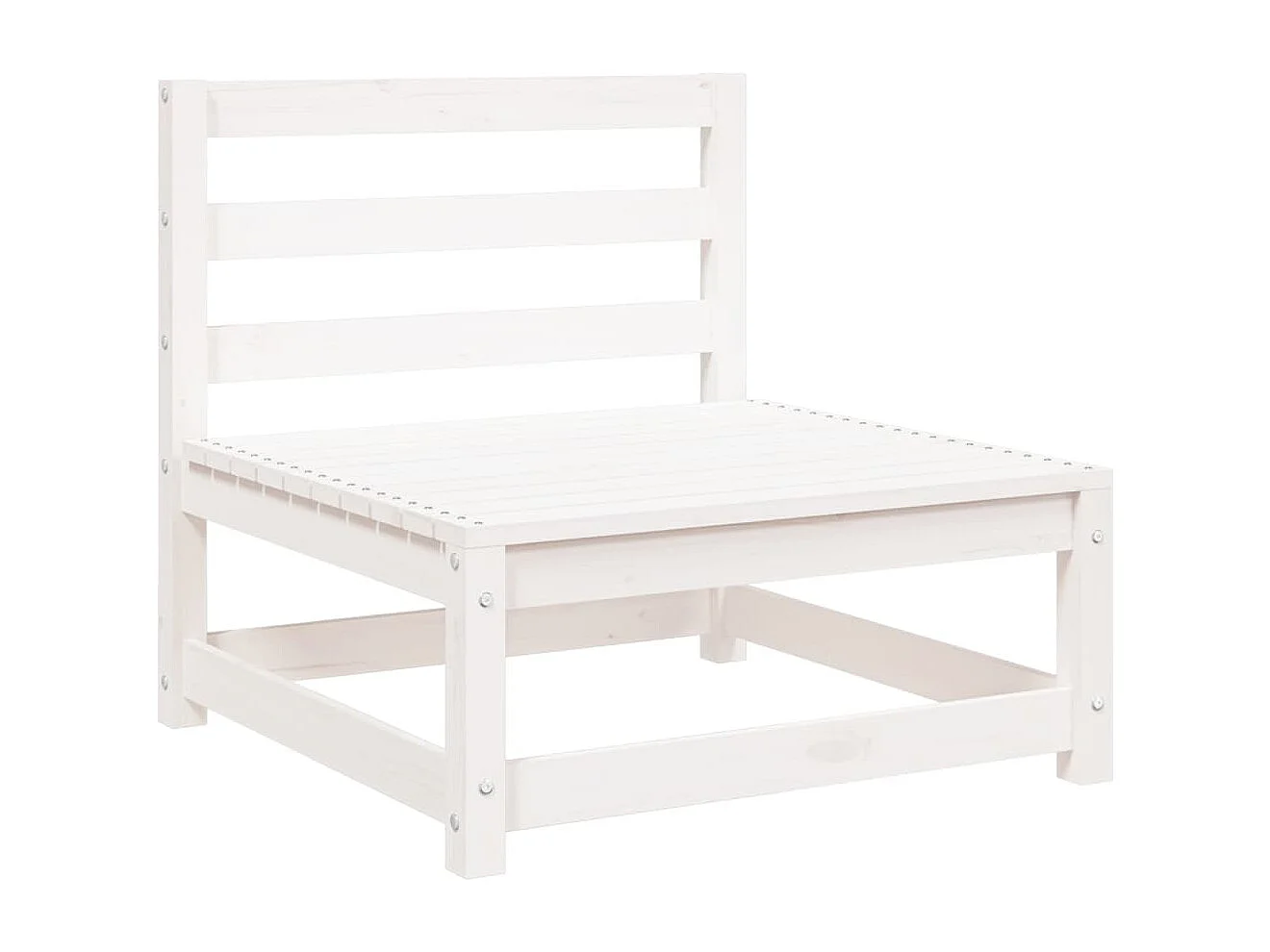 Sofás sem braços p/ jardim 2 pcs 70x70x67cm pinho maciço branco