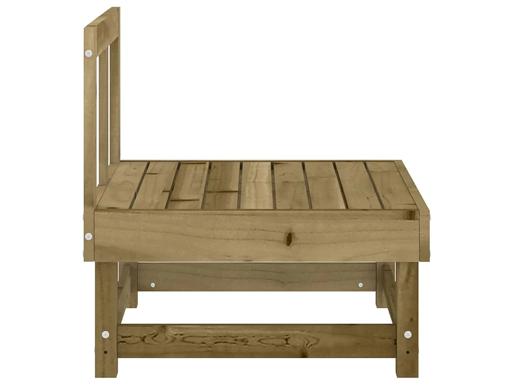 Garten-Mittelsofa Kiefernholz Imprägniert