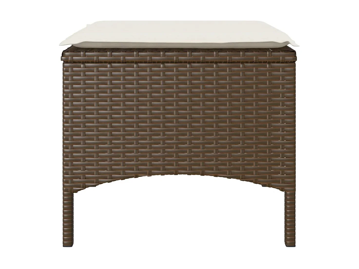 Divano Giardino 2Posti con Tavolo e Sgabelli Marrone Polyrattan