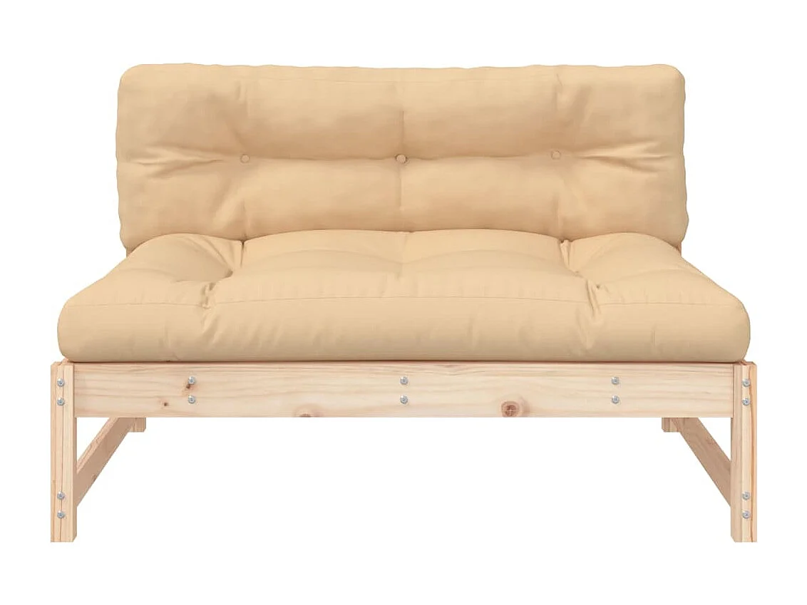 Canapé central 120x80 cm bois de pin massif