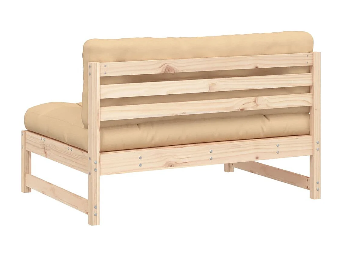 Canapé central 120x80 cm bois de pin massif